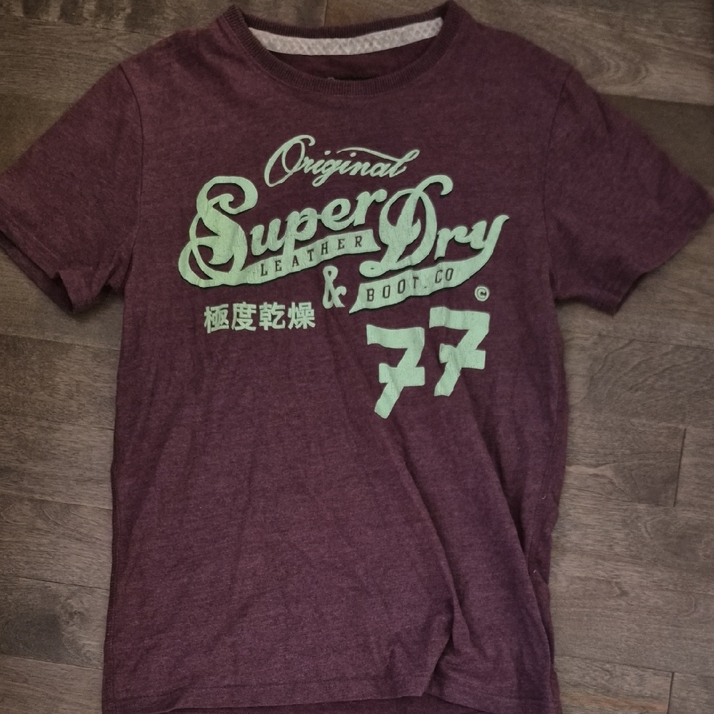 3/$30 - Superdry  Tee in Purple with Green Print